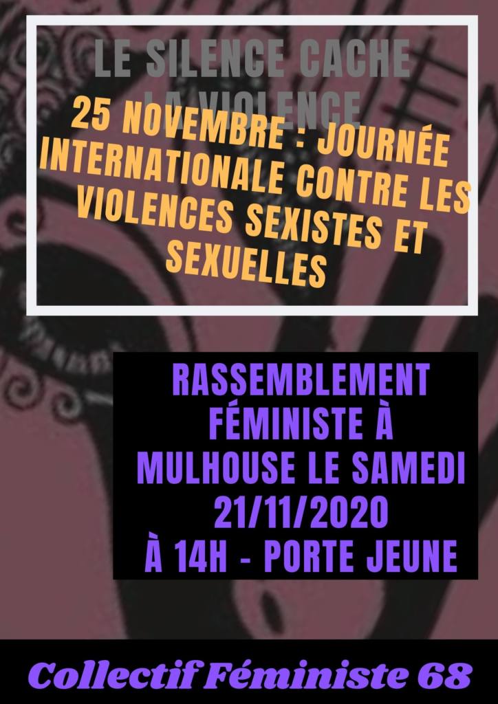 Rassemblement le 21 novembre à Mulhouse contre les violences sexistes et sexuelles